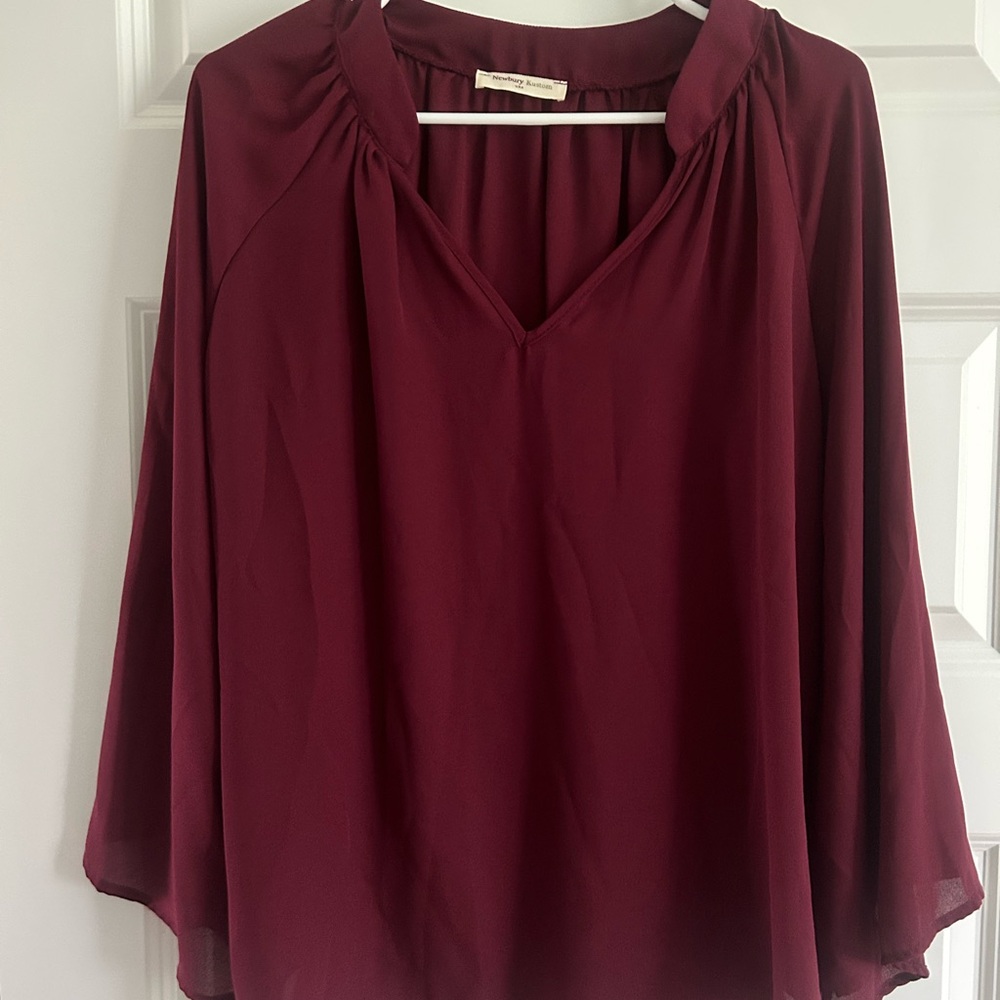 Newbury Kustom Deep Red Blouse